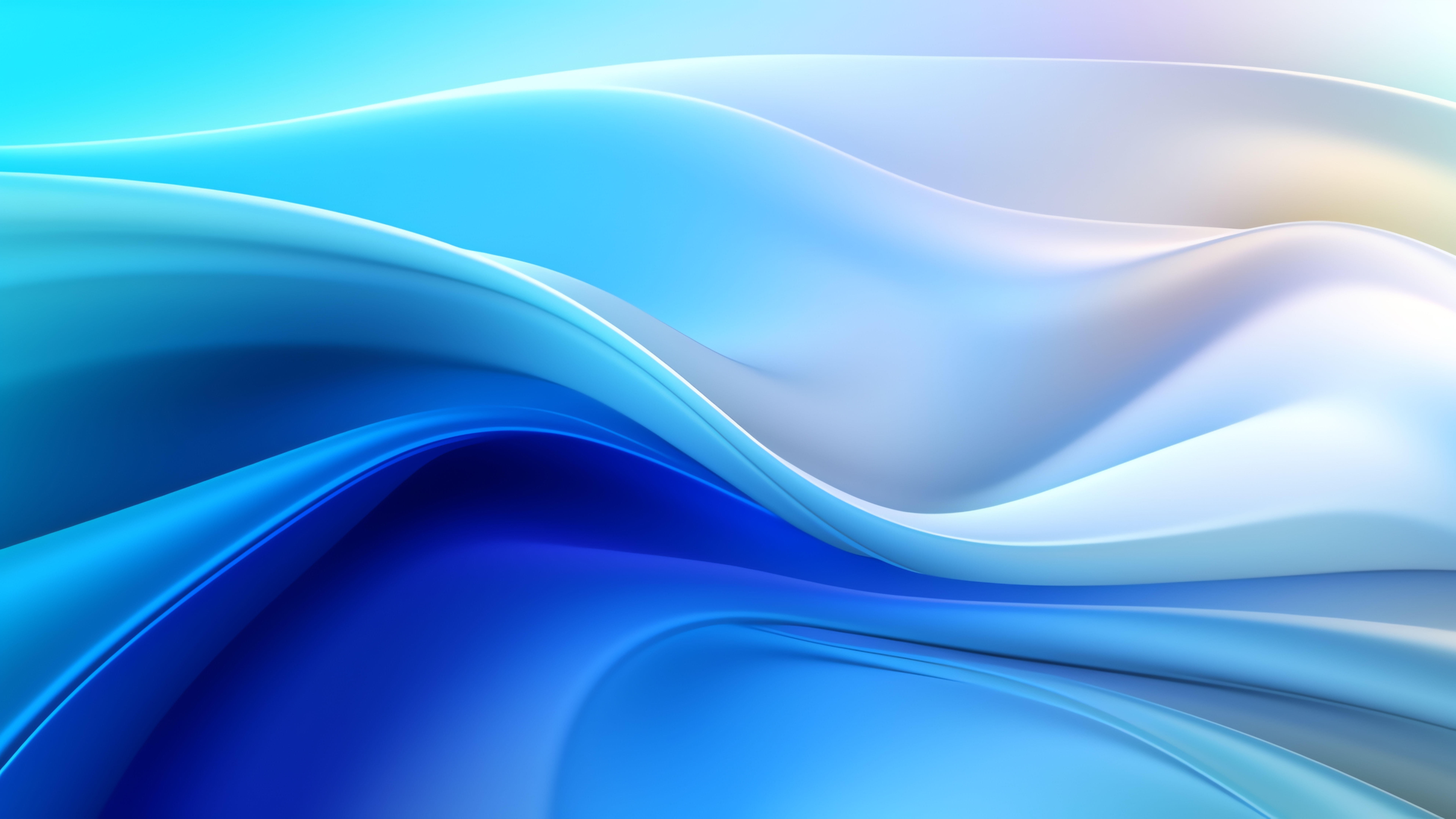 Dynamic Blue Flow - Desktop Wallpaper | One4Wall