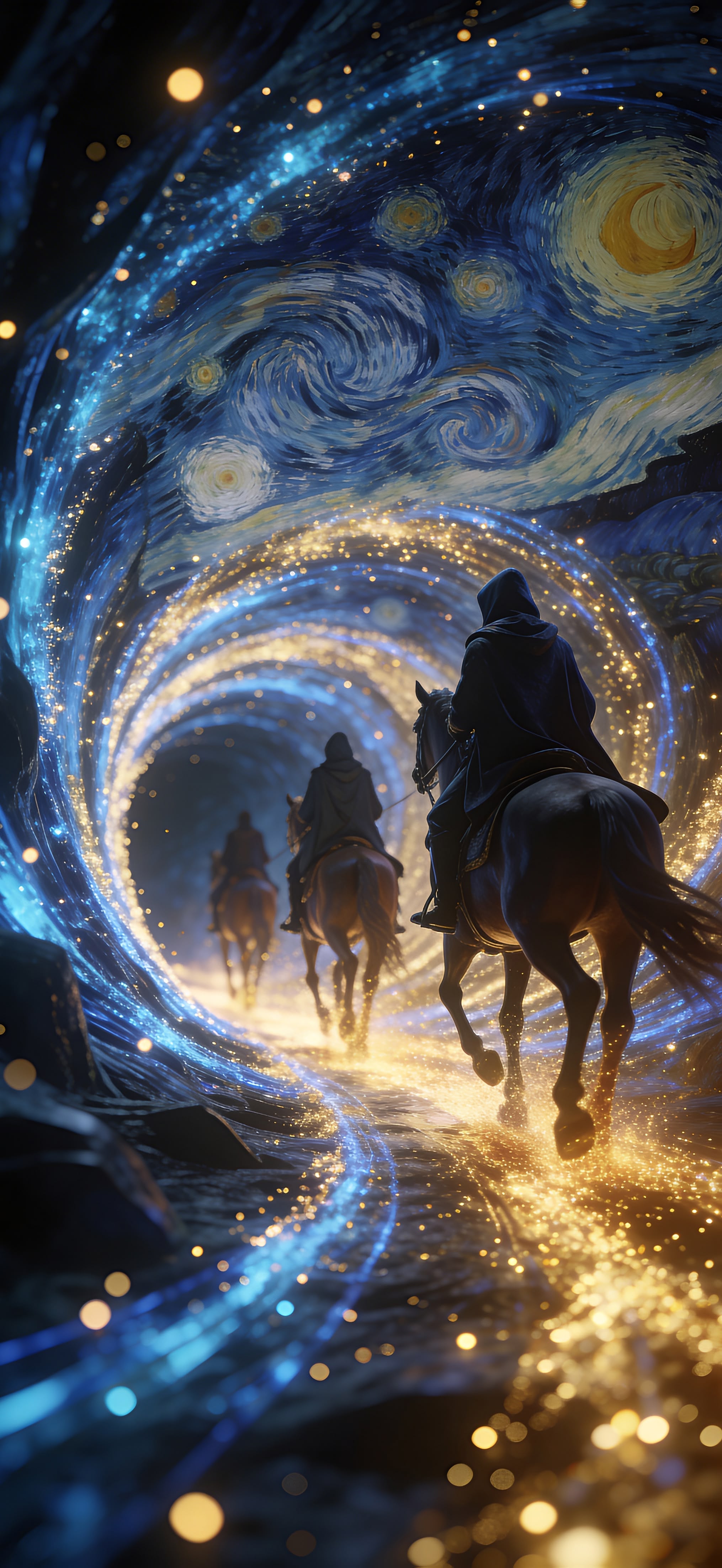 Star Riders Wallpaper Starry Night Riders - Mobile Wallpaper | One4Wall